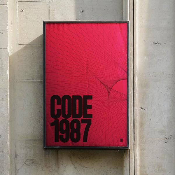 Concept d'affiche d'art génératif