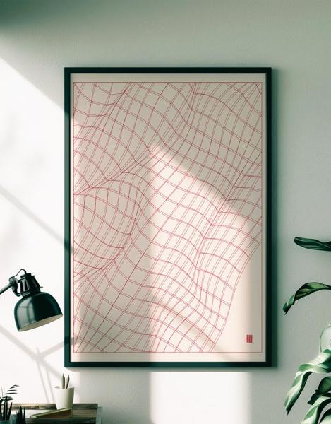 Concept d'affiche d'art génératif